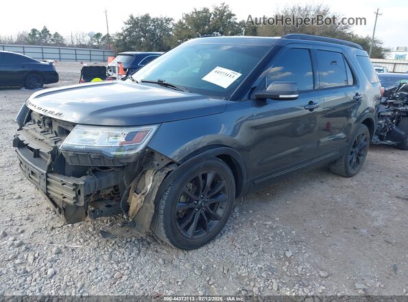 1FM5K7D84JGC69227 2018 FORD FORD EXPLORER Gray წინა მარცხენა ხედი სამი მეოთხედიდან