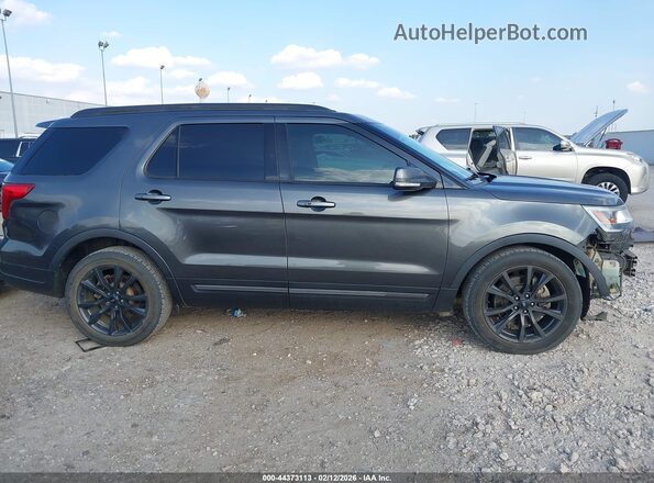 1FM5K7D84JGC69227 2018 FORD FORD EXPLORER Gray სალონის 360-გრადუსიანი ხედი