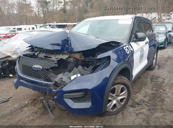 1FM5K8AB2PGA01243 2023 FORD POLICE INTERCEPTOR Blue წინა მარცხენა ხედი სამი მეოთხედიდან