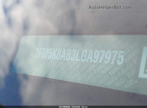 1FM5K8AB3LGA97975 2020 FORD POLICE INTERCEPTOR Black Vista del compartimento del motor
