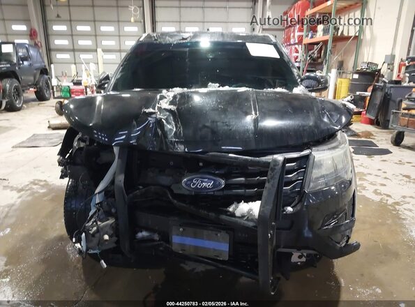1FM5K8AR0GGD30455 2016 FORD UTILITY POLICE INTERCEPTOR Черный Вид задней части салона