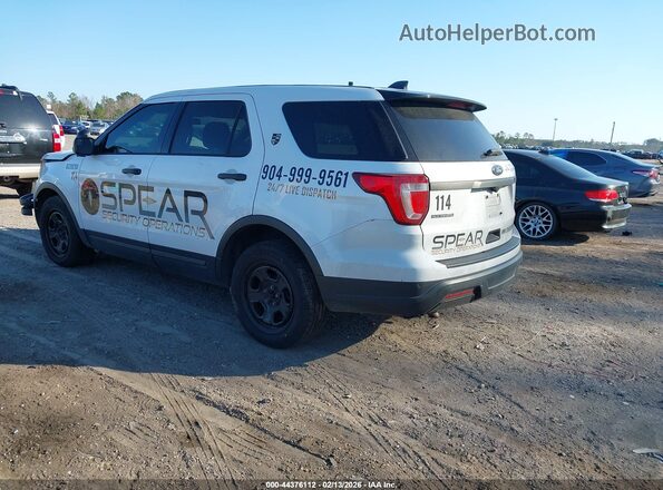 1FM5K8AR2JGC19350 2018 FORD POLICE INTERCEPTOR White Հետևի ձախ