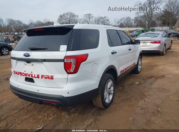 1FM5K8AR7HGD93358 2017 FORD UTILITY POLICE INTERCEPTOR Белый Задняя правая четверть