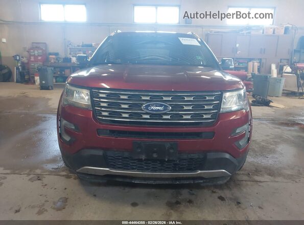 1FM5K8D81GGC11400 2016 FORD FORD EXPLORER Red Instrument cluster view