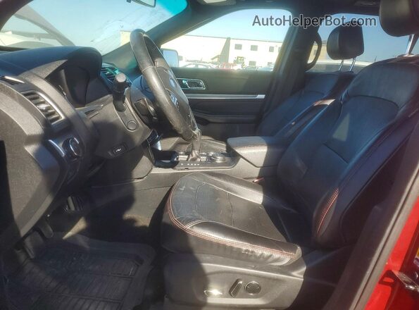 1FM5K8GT3GGA07567 2016 FORD FORD EXPLORER Red წინა სალონის ხედი