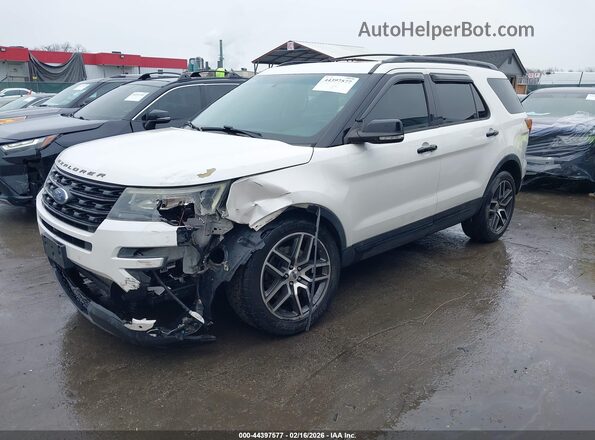 1FM5K8GT7GGC28525 2016 FORD FORD EXPLORER White Առջևի ձախ երեք քառորդ տեսարան