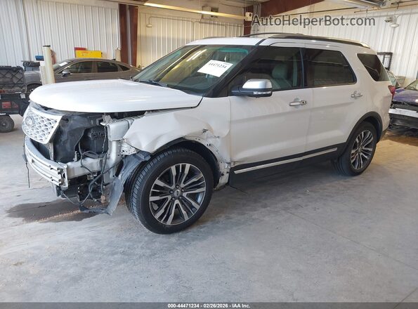 1FM5K8HTXGGB85281 2016 FORD FORD EXPLORER White წინა მარცხენა ხედი სამი მეოთხედიდან