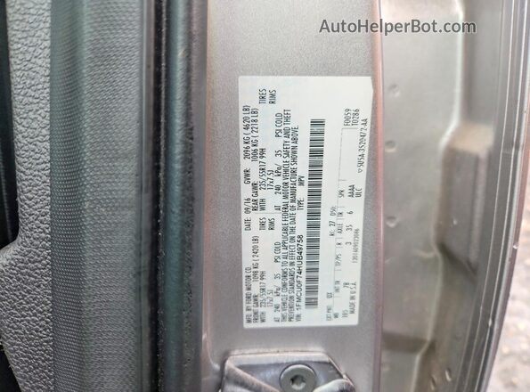 1FMCU0F74HUB49758 2017 FORD ESCAPE Silver Vista de la etiqueta del VIN