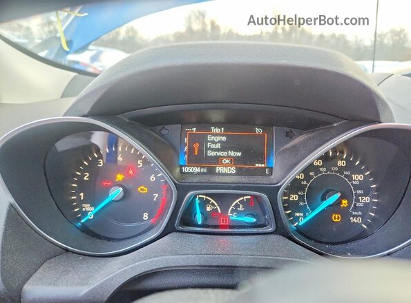 1FMCU0F77JUB18929 2018 FORD ESCAPE Blue Widok zestawu wskaźników