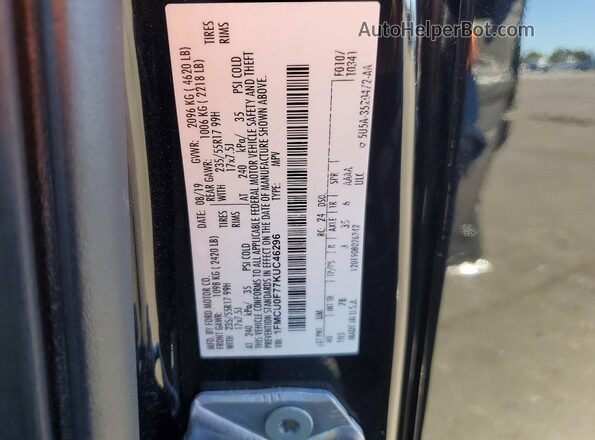 1FMCU0F77KUC46296 2019 FORD ESCAPE Black 