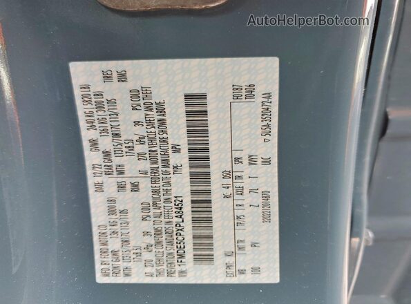 1FMDE5CPXPLA84521 2023 FORD BRONCO Синий Вид подкапотного пространства
