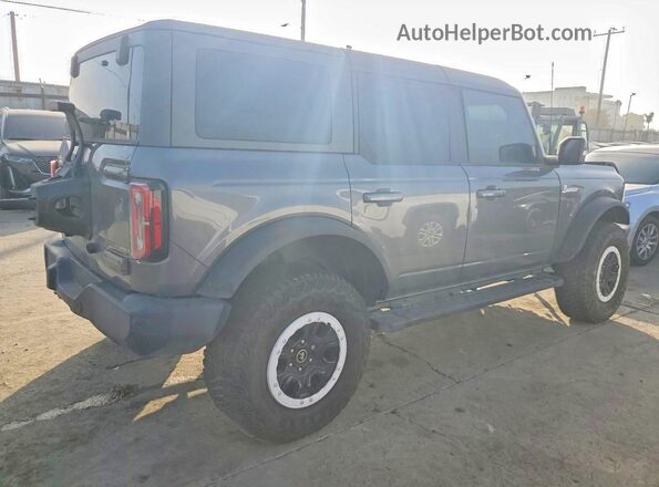 1FMDE5DH1NLB10136 2022 FORD BRONCO Серый Передняя правая четверть
