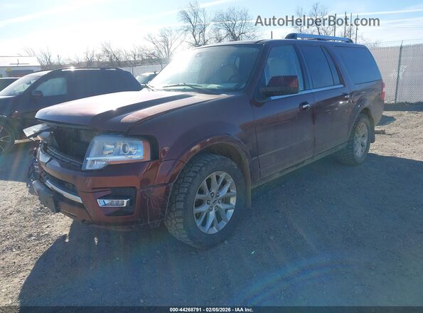 1FMJK2AT2HEA73478 2017 FORD EXPEDITION EL Burgundy წინა მარცხენა ხედი სამი მეოთხედიდან