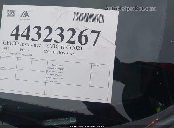 1FMJK2ATXJEA29444 2018 FORD EXPEDITION MAX Black 