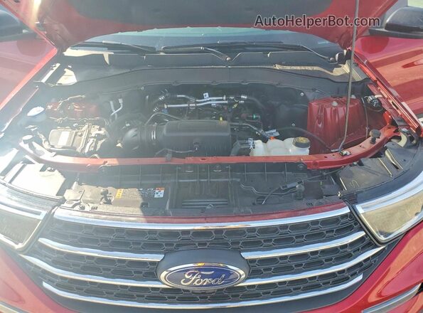 1FMSK7DH1PGC09045 2023 FORD FORD EXPLORER Red ძრავის განყოფილების ხედი