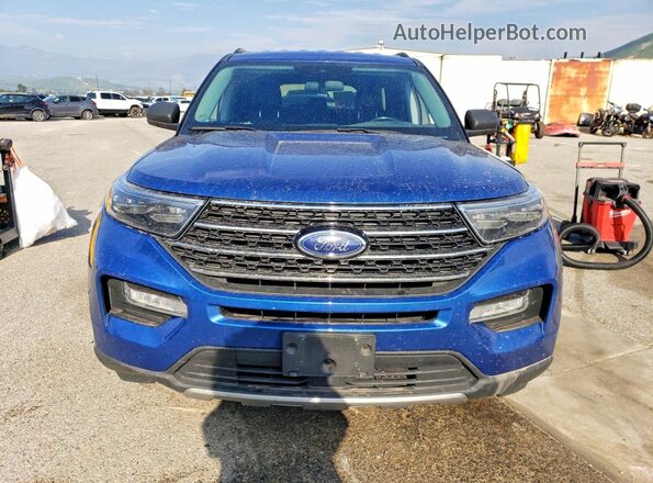 1FMSK7DH8MGA83990 2021 FORD FORD EXPLORER Blue წინა ხედი