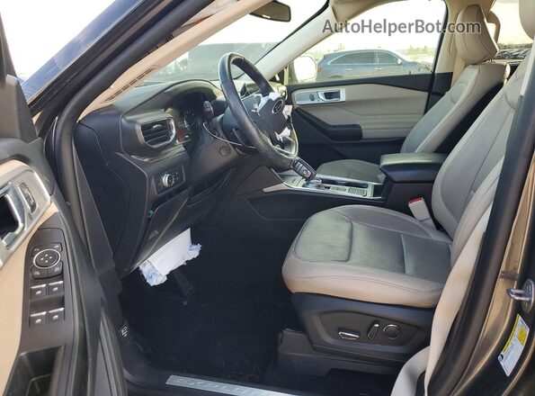 1FMSK7FH9LGB46302 2020 FORD FORD EXPLORER Gray Widok wnętrza z przodu