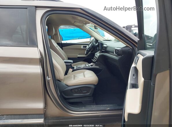 1FMSK8DH1MGB34350 2021 FORD FORD EXPLORER Dark Brown Вид салону спереду