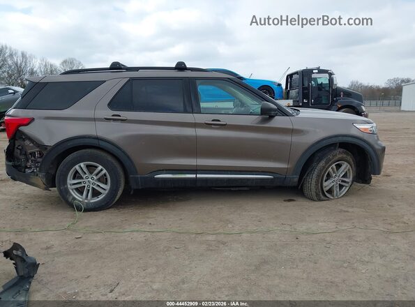 1FMSK8DH1MGB34350 2021 FORD FORD EXPLORER Dark Brown Панорамний вид салону 360°