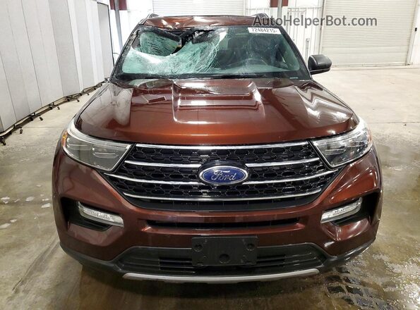 1FMSK8DH5LGA62938 2020 FORD FORD EXPLORER Brown Front view