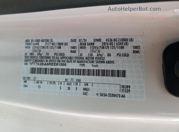 1FT7X2BA6REE81500 2024 FORD F250 White 