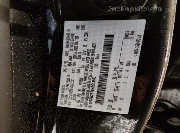 1FT8W2BT8SEC13563 2025 FORD F250 Black Vista del compartimento del motor