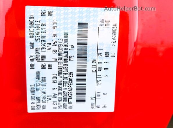 1FT8X2BA3PEC01825 2023 FORD F250 Red Vista del compartimento del motor