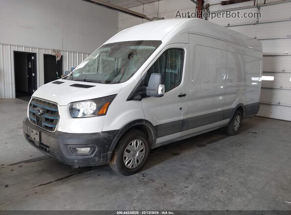1FTBW3XK8NKA14417 2022 FORD E-TRANSIT-350 CARGO VAN White წინა მარცხენა ხედი სამი მეოთხედიდან