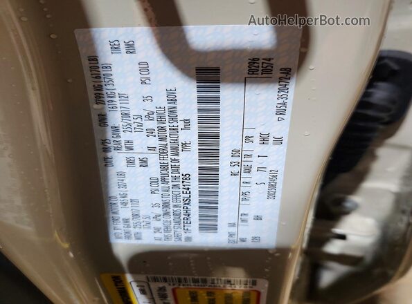 1FTER4HPXSLE41785 2025 FORD RANG Cream VIN კოდის სტიკერის ხედი
