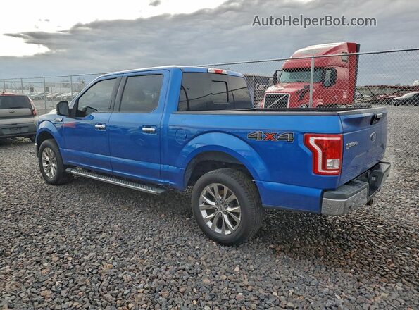 1FTEW1EF8GFA61725 2016 FORD F150 Blue Trasero izquierdo