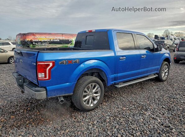 1FTEW1EF8GFA61725 2016 FORD F150 Blue Trasero derecho