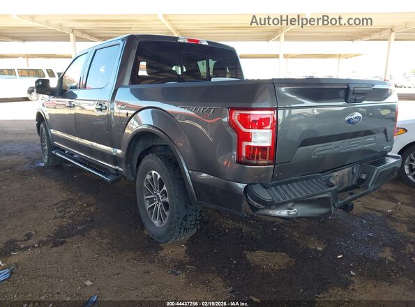 1FTEW1EP2JFE64969 2018 FORD F150 Gray Trasero izquierdo