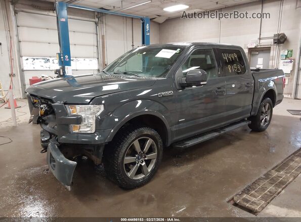 1FTEW1EP6GFB89888 2016 FORD F150 Gray Առջևի ձախ երեք քառորդ տեսարան