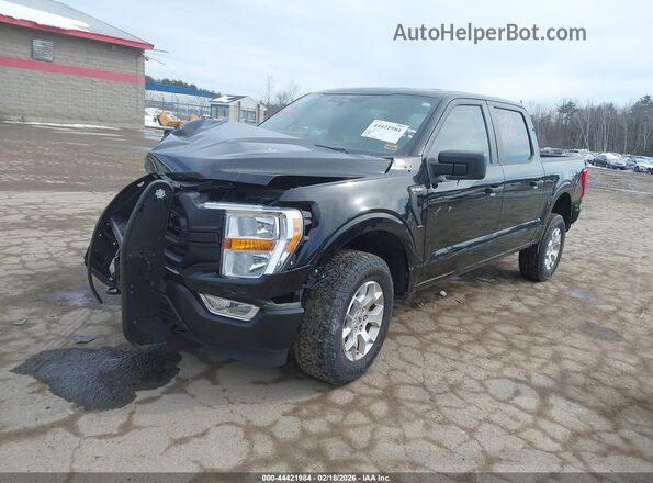 1FTFW1P8XNKE89965 2022 FORD F-150 POLICE RESPONDER Black Przód lewy