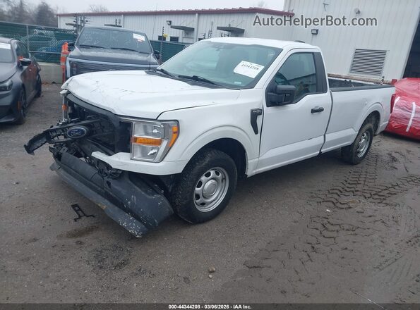 1FTMF1CB0MKD44702 2021 FORD F150 White Առջևի ձախ երեք քառորդ տեսարան