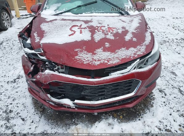 1G1BE5SMXG7296162 2016 CHEVROLET CRUZE Red Widok zestawu wskaźników