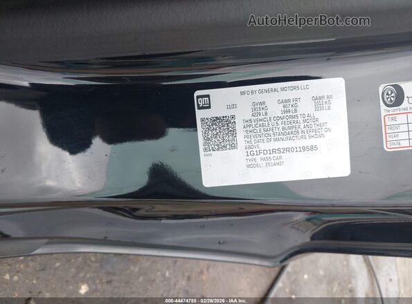 1G1FD1RS2R0119585 2024 CHEVROLET CAMARO Черный Вид подкапотного пространства