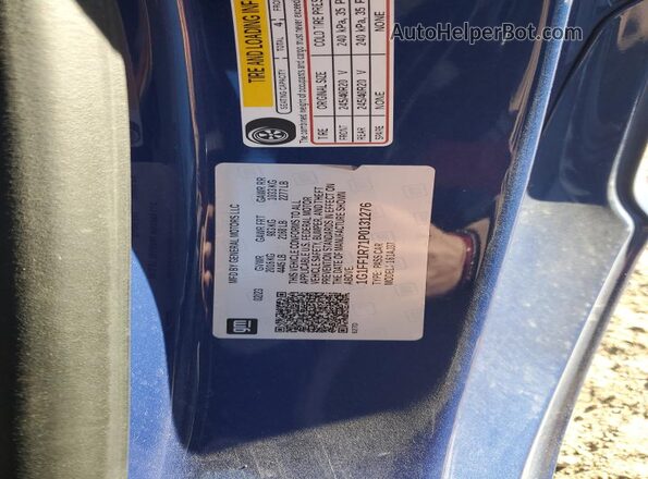 1G1FF1R71P0131276 2023 CHEVROLET CAMARO Blue Widok komory silnika