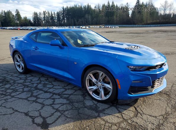 1G1FF1R79R0122599 2024 CHEVROLET CAMARO Синий Передняя правая четверть