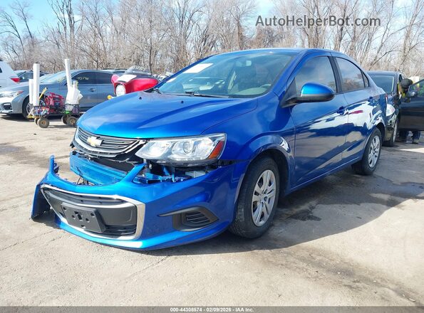 1G1JB5SB4K4148392 2019 CHEVROLET SONIC Blue წინა მარცხენა ხედი სამი მეოთხედიდან