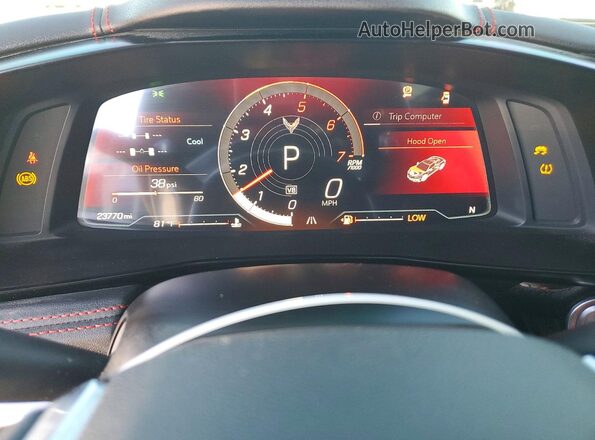 1G1YA2D41N5122345 2022 CHEVROLET CORVETTE Белый Вид щитка приборов