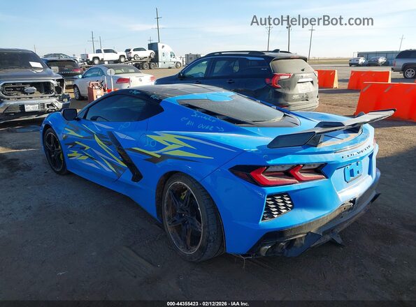 1G1YA2D49M5112936 2021 CHEVROLET CORVETTE Blue Trasero izquierdo