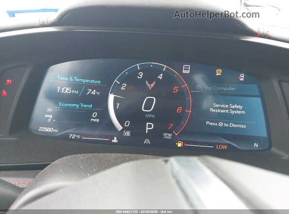 1G1YB2D43M5122343 2021 CHEVROLET CORVETTE Silver Вид задніх сидінь