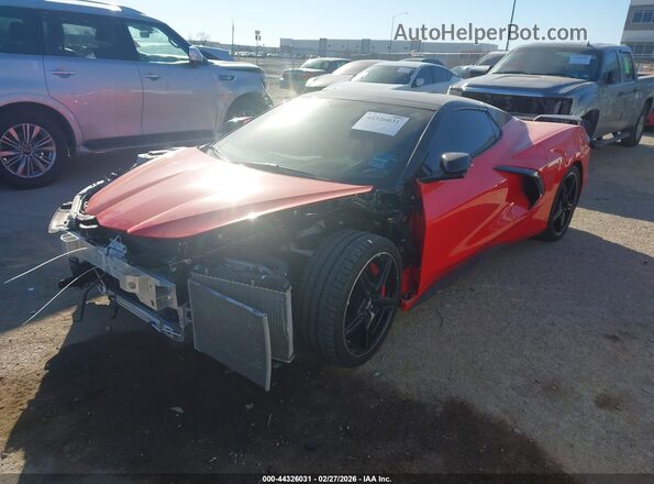 1G1YB3D49M5118075 2021 CHEVROLET CORVETTE Red Առջևի ձախ երեք քառորդ տեսարան