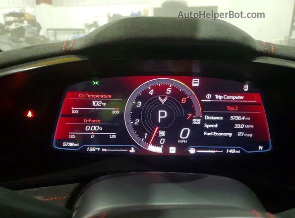 1G1YC3D46P5503045 2023 CHEVROLET CORVETTE Черный Вид щитка приборов