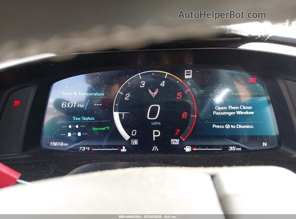 1G1YC3D49P5111340 2023 CHEVROLET CORVETTE White უკანა სავარძლების ხედი
