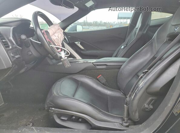 1G1YY2D78J5101038 2018 CHEVROLET CORVETTE Black Вид салону спереду