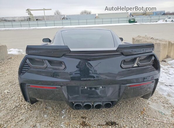 1G1YY2D78J5101038 2018 CHEVROLET CORVETTE Black Вид ззаду