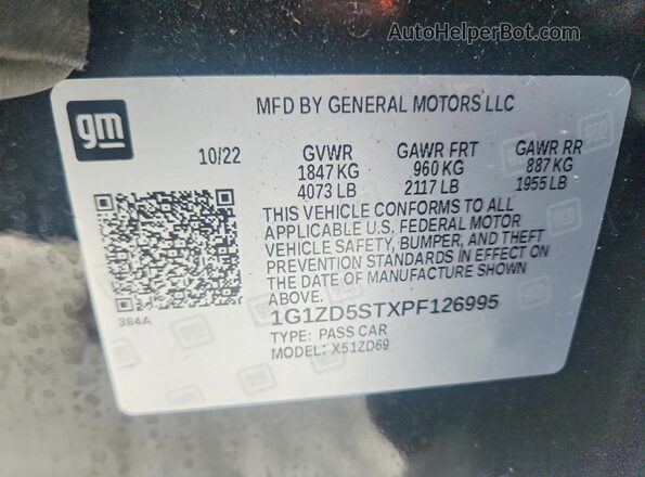 1G1ZD5STXPF126995 2023 CHEVROLET MALIBU Черный Вид подкапотного пространства