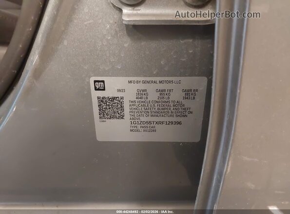 1G1ZD5STXRF129396 2024 CHEVROLET MALIBU Серый Вид подкапотного пространства